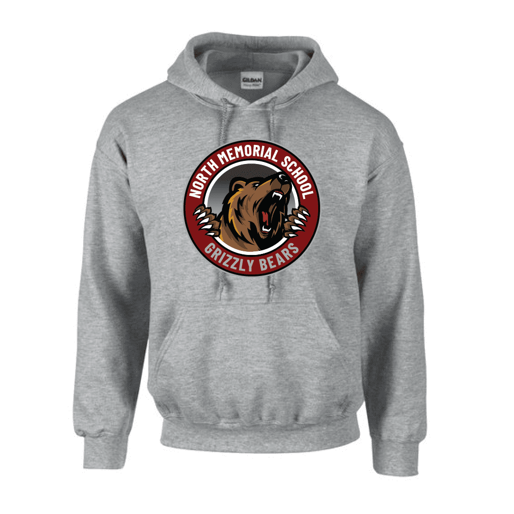 G185 Sport Grey North Memorial School hoodie