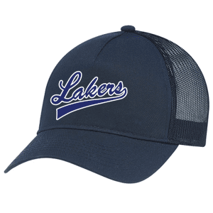 5970L AJM Polyester/Polycotton 5 Panel Pony Tail Cap - Navy